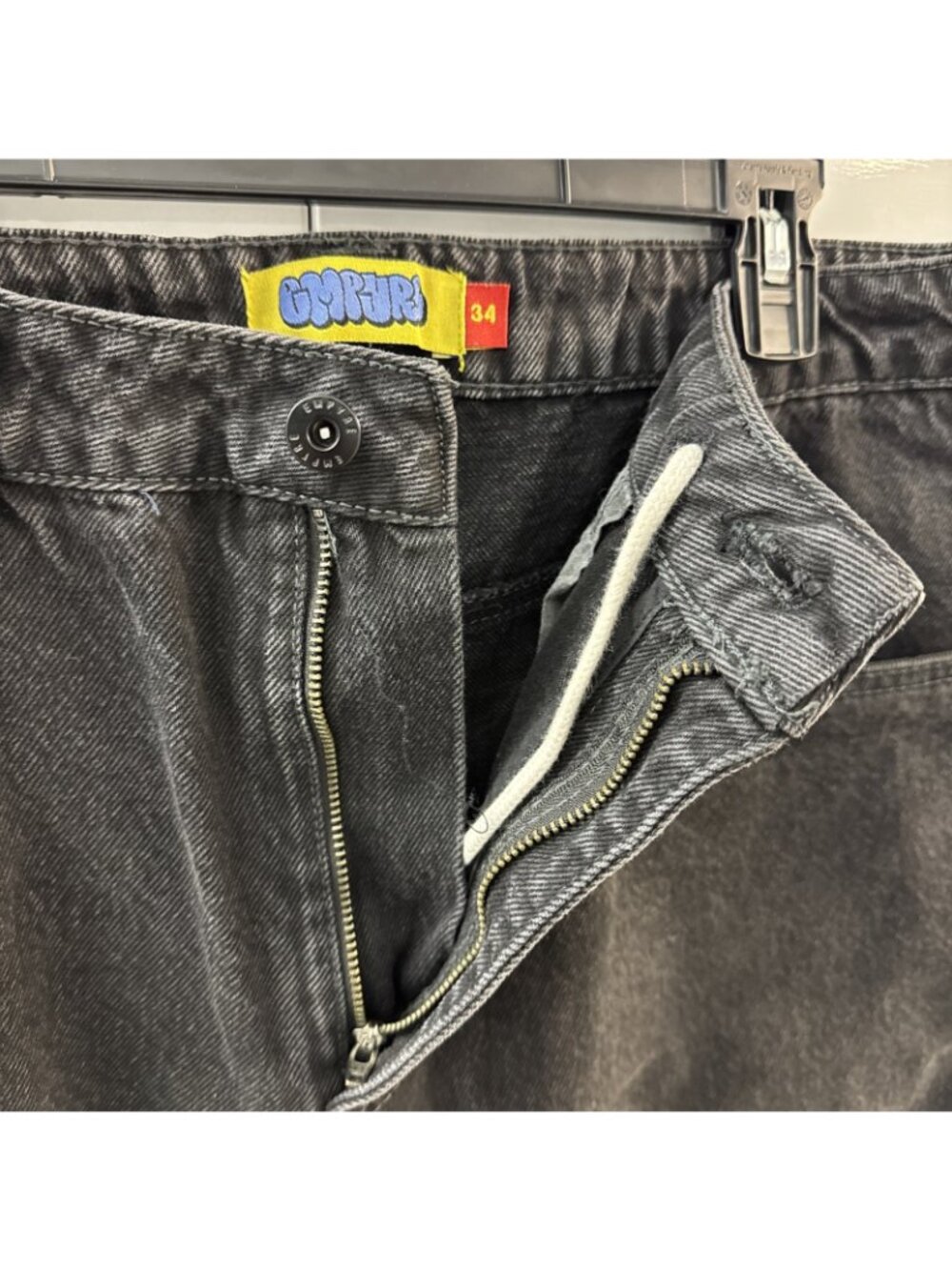 Empyre Men’s Black Baggy Jeans, Size 34, Skater Jeans Drawstring - Picture 8 of 14